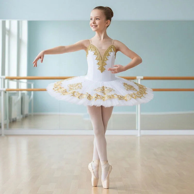 Blue Professional Ballet  Tutu Skirt Women Pink Classical Pancake Tutu Costume Dress Purple for Girls
