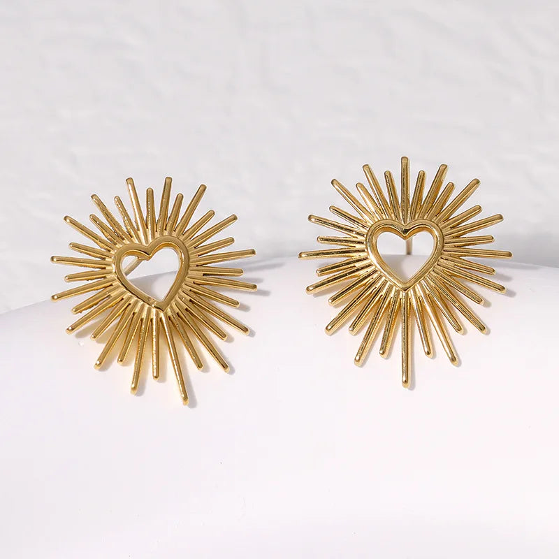 Beimai OEM Earrings Manufacturer Wholesale love Shaped Metal Stainless Steel Women's Earrings
