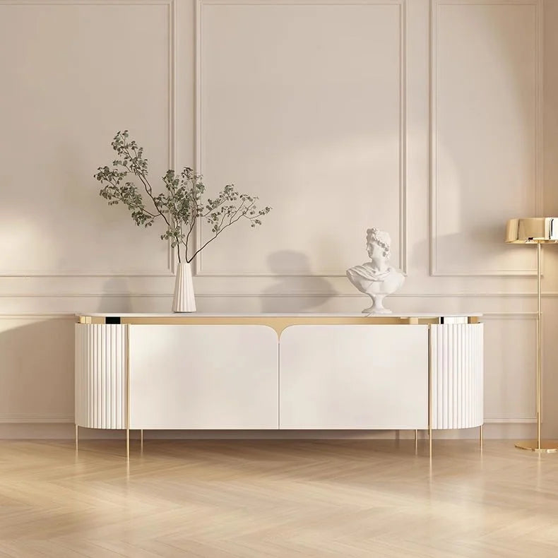 Light Luxury Porch Cabinet Minimalist Rock Panel Dining Side Cabinet for Living Room TV Cabinet