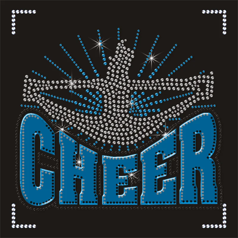 Flame Fire Rhinestone Heat Transfer Iron on Hotfix Crystal Bling Applique Letters DIY Shirt Cheer Mom Outfit