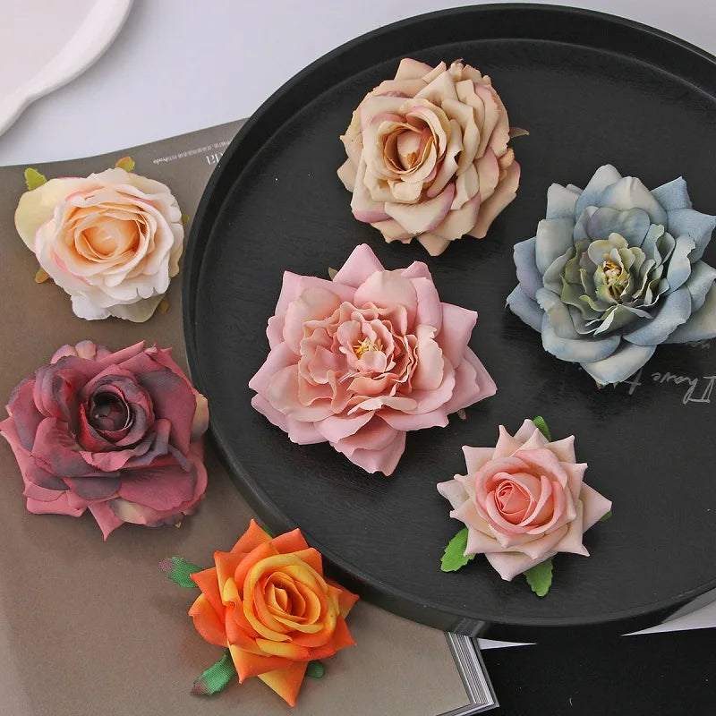 MIO Elegant Flower Brooch Pin Women Wedding Accessories Handmade Large Size Flower Hair Clip Korea Style Metal Brooch Hair Cl
