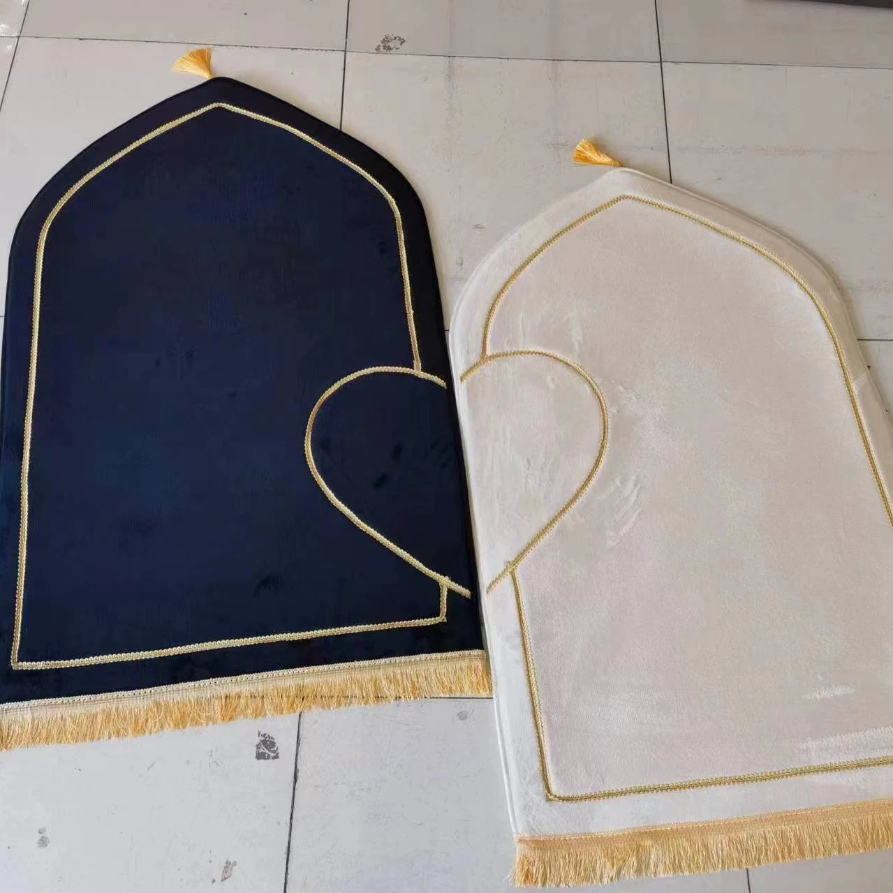 Couple Prayer Mat  Islamic Prayer Rug Animal Print Polyester Modern Rectangle Kitchen Mats Double Prayer Mat
