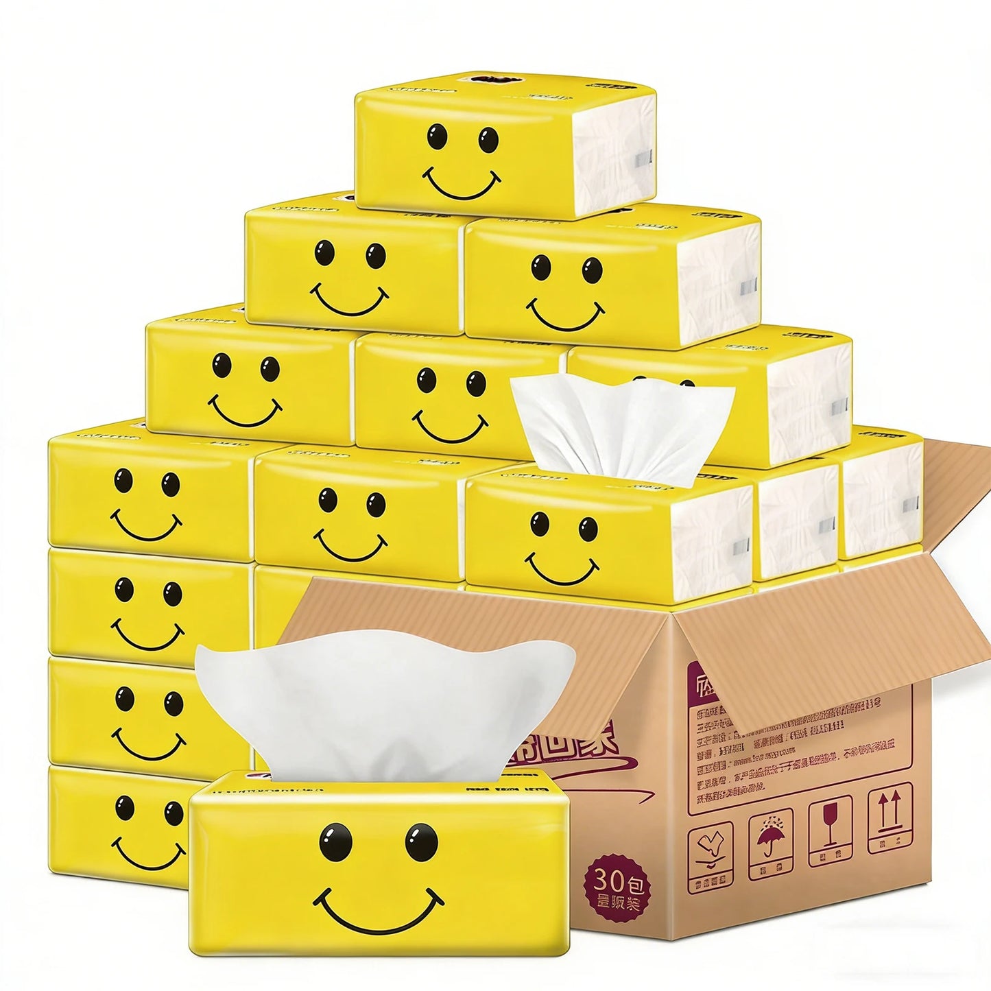 Wholesale Cheap Ultra Soft Ready Stocks Facial Tissue Eco-Friendly 3 Ply Virgin  Pulp Home Use
