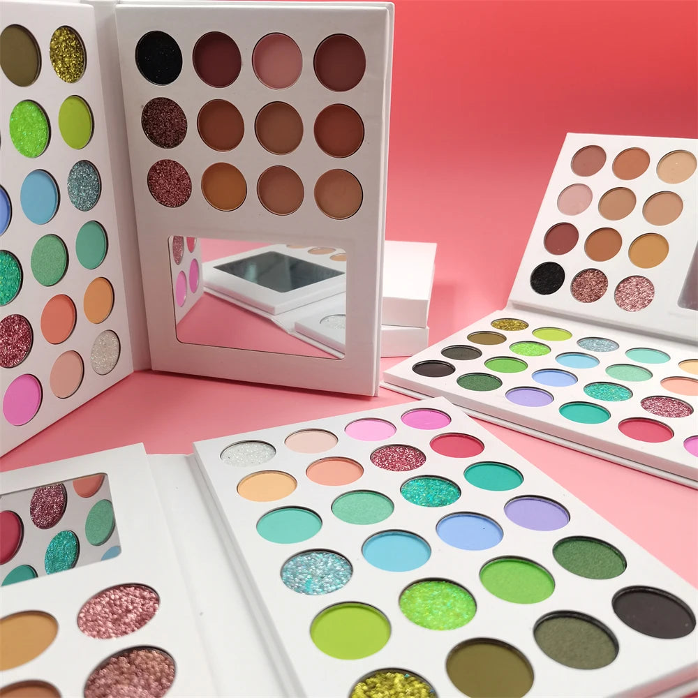 36-Color Large 2-Layer Folding Three-Dimensional Palette Eye Shadow Stage Makeup Neutral Multi-Color Makeup Book