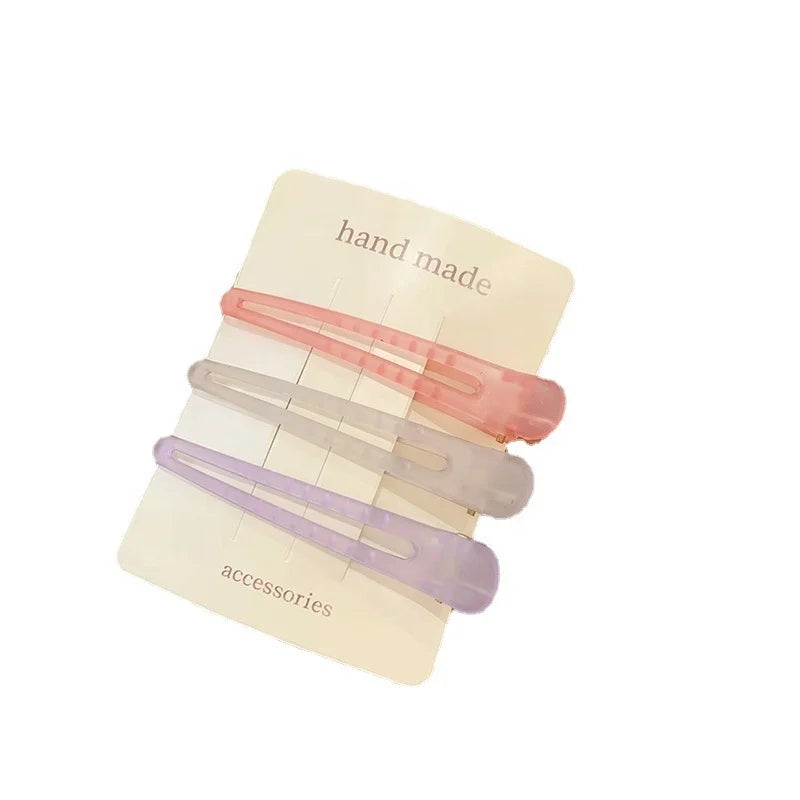 7.5cm Matte clear Barber Salon Club Bangs Wash Face Hair Clipper Side Grips Makeup alligator Hairclip Duck Fluffy Hair Clip