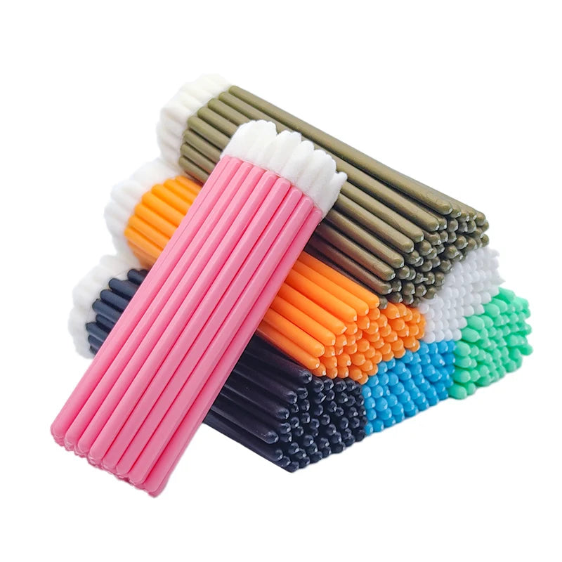 Cotton Beauty Exfoliator Solid Cleaner Lint Eyelash Lip Brush Gloss Tool Wand Applicator Lipgloss Handle Disposable Lipstick