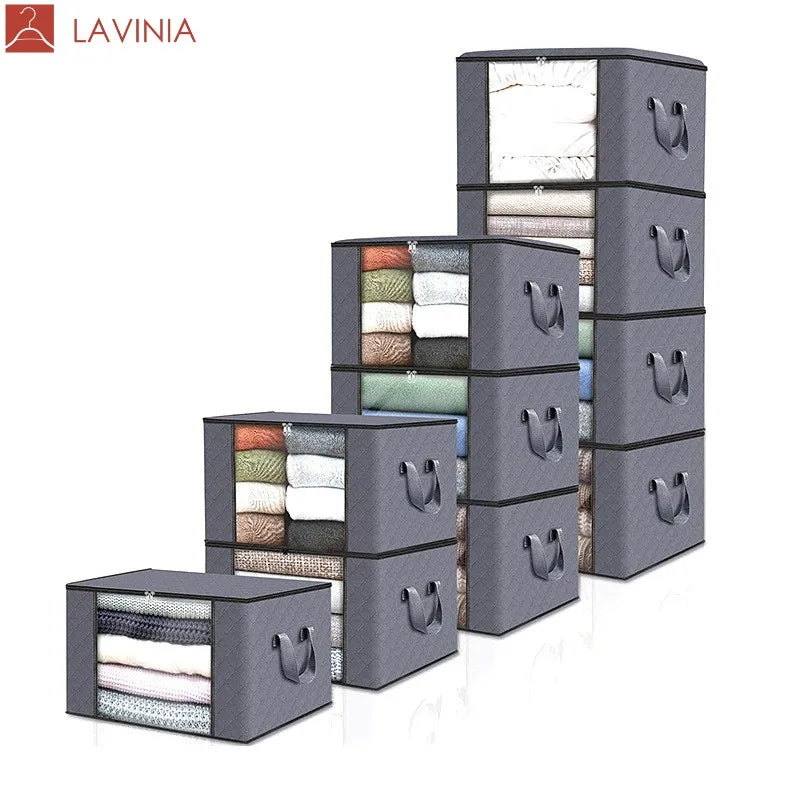 Lavinia Square Foldable Custom Non-woven Storage Box Clothes Storage Bags New Style Quilt Storage Bag Organizers for Bathroom