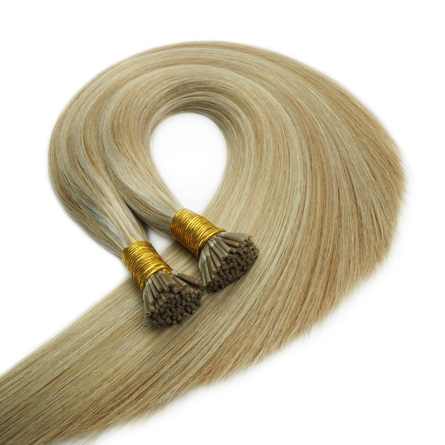 100% Unprocessed Raw Russian Remy I-Tip Micro-loop Hair Virgin Cuticle Bone Straight 10A Grade Machine Double Weft Weaves