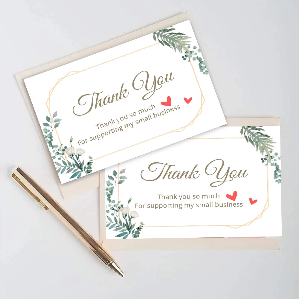 Custom Printed Eco-Friendly Recyclable Thank You Card for Birthday Wedding Business Hot Stamping Logo Gift Greeting Paper Car