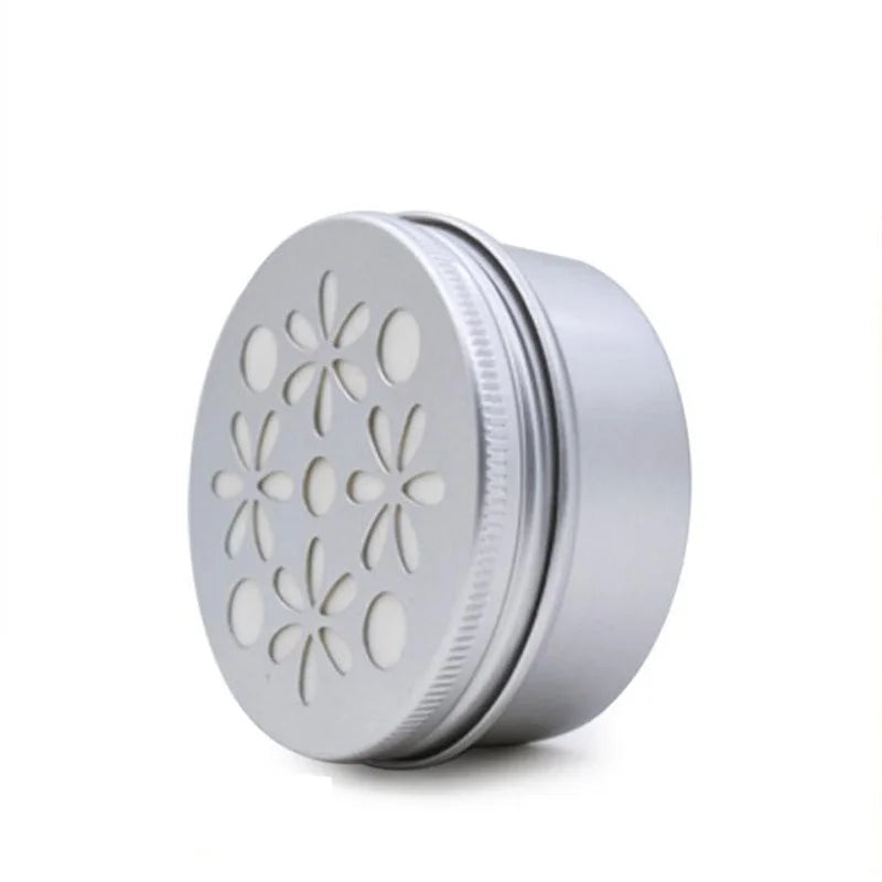 Aluminum Candle Jar Hollow Lid 120ML Round Aromatherapy Cosmetic Cream Air Freshener Aroma Packaging Tin Metal Pot Container 