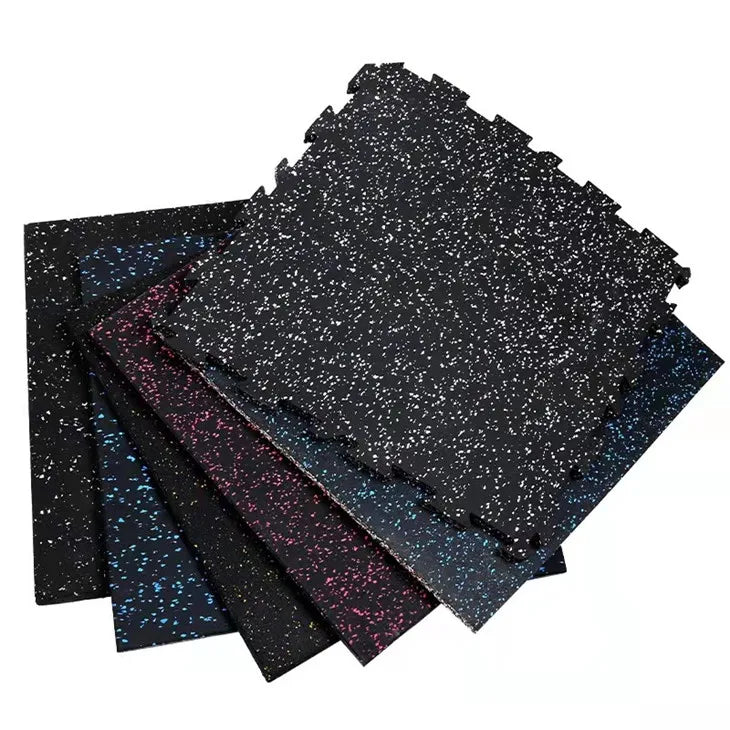 Fitness Interlocking Gym Rubber Flooring Shock Absorption Puzzle Rubber Gym Floor Mat