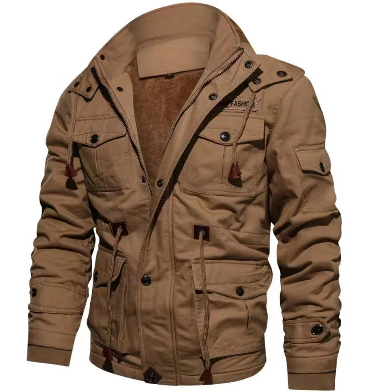 Plush Leather Jacket Men's European Jacket Youth Motorwear Color Matching 2026 Large New Fashion Leather Clothes