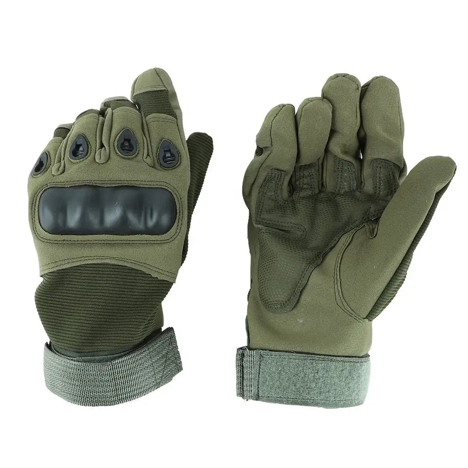 Approved Hard-knuckle Hand Gloves with Anti-slip Palm and Hook and Loop Enclosure