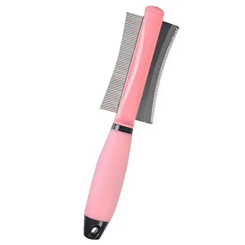 New Pet Hair Comb for Cat Dog Hair Remover Double-sided Easy Deshedding Brush for Cat Grooming Tool for Long Small Hair Dog