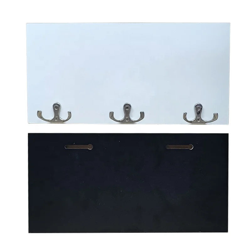 Promotional DIY Customized Logo Printable Key Hanging Board Sublimation Blank Door Cloth Hook Board With Black Backside