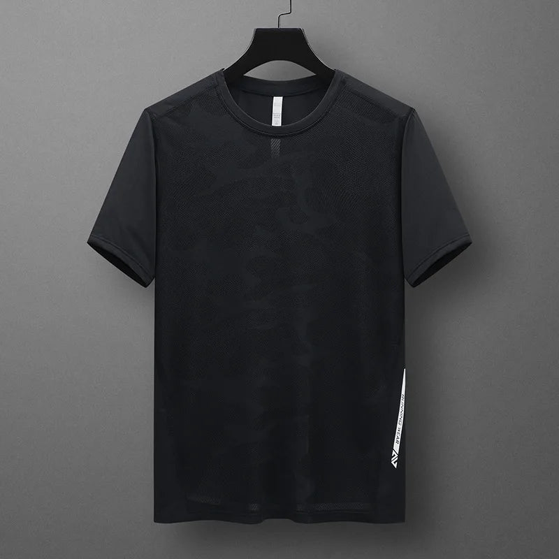 Lightweight Breathable Summer T Shirt Short T Shirt Short Fitness Sports Daily Shirt for Men