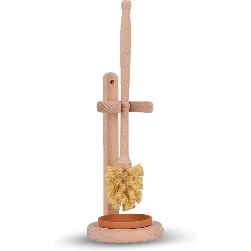 Private Label Biodegradable Cleaning  Brushes Wooden Sisal Fiber Toilet Brush Sustainable Cleaning Brushes