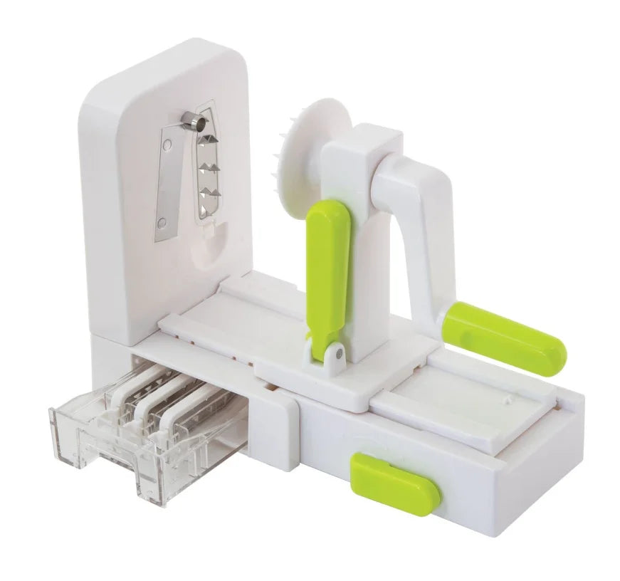 Easy Store Fold and Lock Farberware Professional Grater Foldable Fruit and Vegetable Spiralizer Slicer