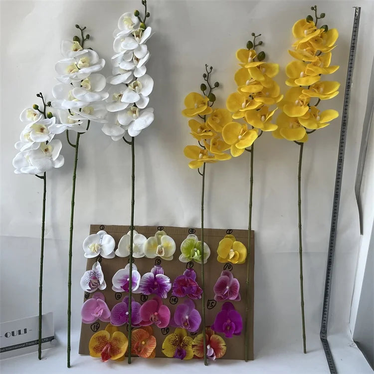 Wholesale B-2585 Real Touch White Artificial Orchid Flowers Orchid White Latex Orchid for Decoration
