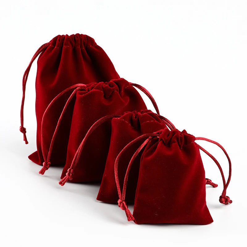 9.5*8cm Velvet Gift Dice Bag Velvet Pouch for Jewelry Satin Dices Custom logo Industrial Surface Touch Jute Color Printing