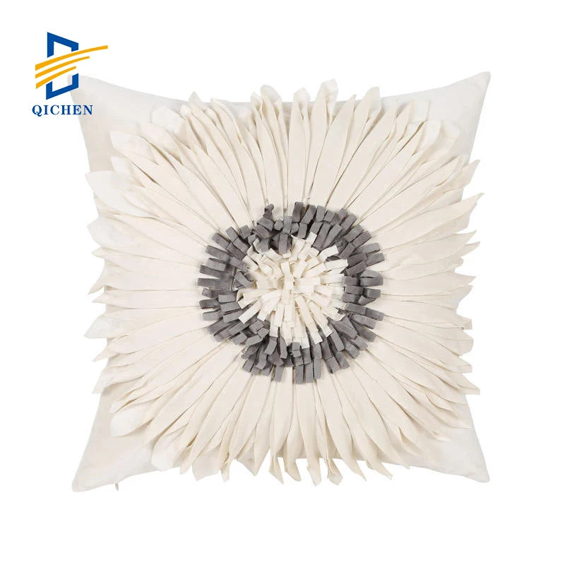 Innermor Luxury Floral Nordic Print Pillows Embroidery Technique Fast Shipment for Holiday Gift Promotion Wholesale for Hotel