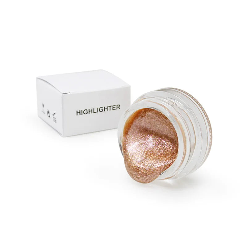 Custom Your Own Brand High Pigmented Creamy Shimmer Highlighter Liquid Iridescent Jelly Eye Shadow