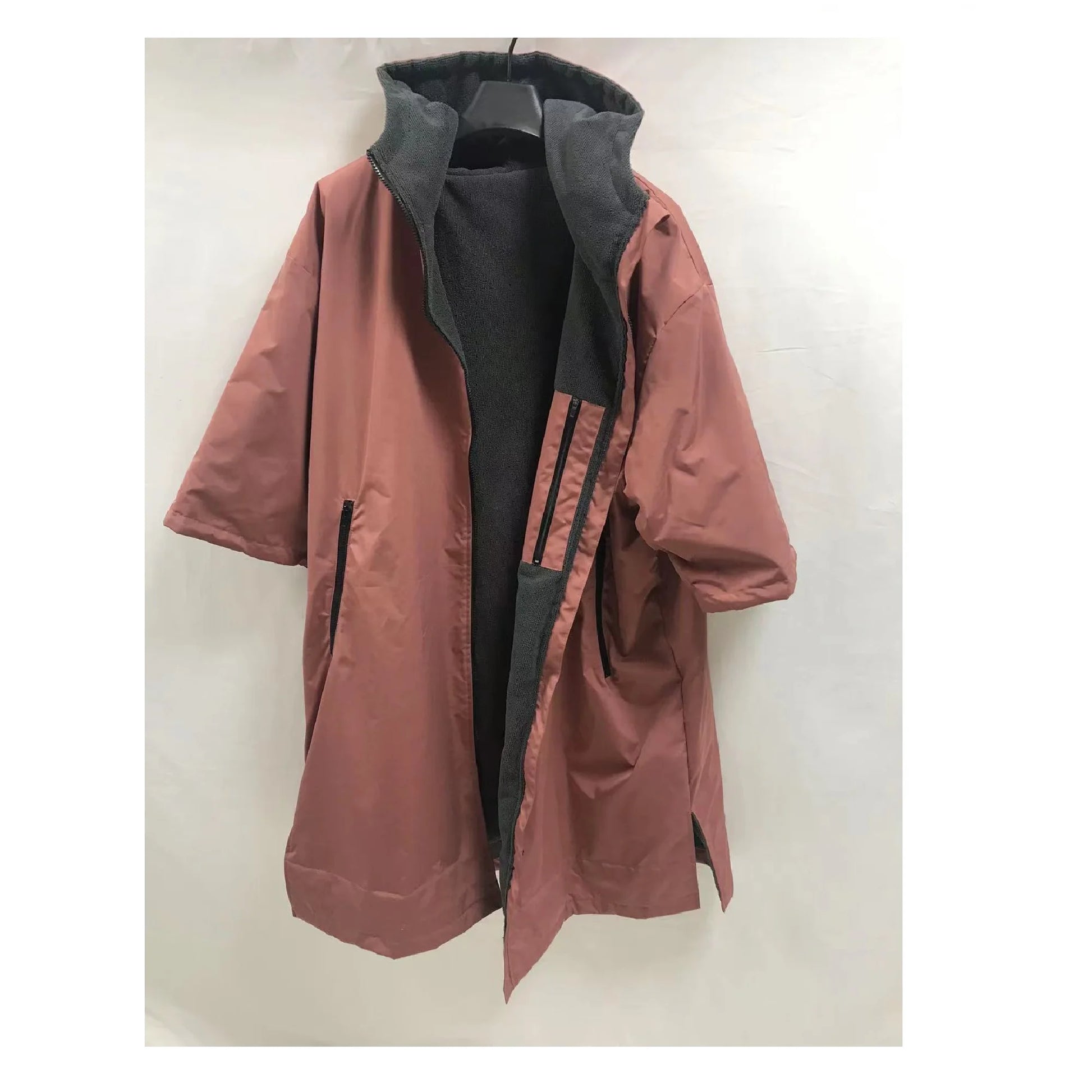 Custom ODM Waterproof Dry Surf Robe Long Short-sleeve Change Brown Oversized Beach Poncho Towel Hooded Men's Jacket Super Str