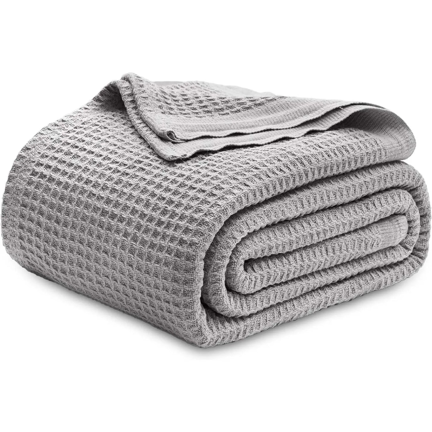 Super Soft Home Decor Summer Cooling Reusable Breathe Organic 100% Cotton Waffle Weave Throw Blankets With Custom Logo
