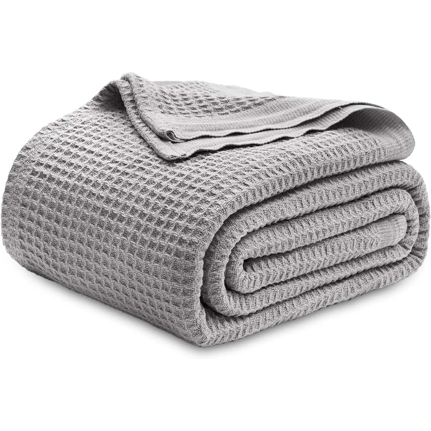 Super Soft Home Decor Summer Cooling Reusable Breathe Organic 100% Cotton Waffle Weave Throw Blankets With Custom Logo