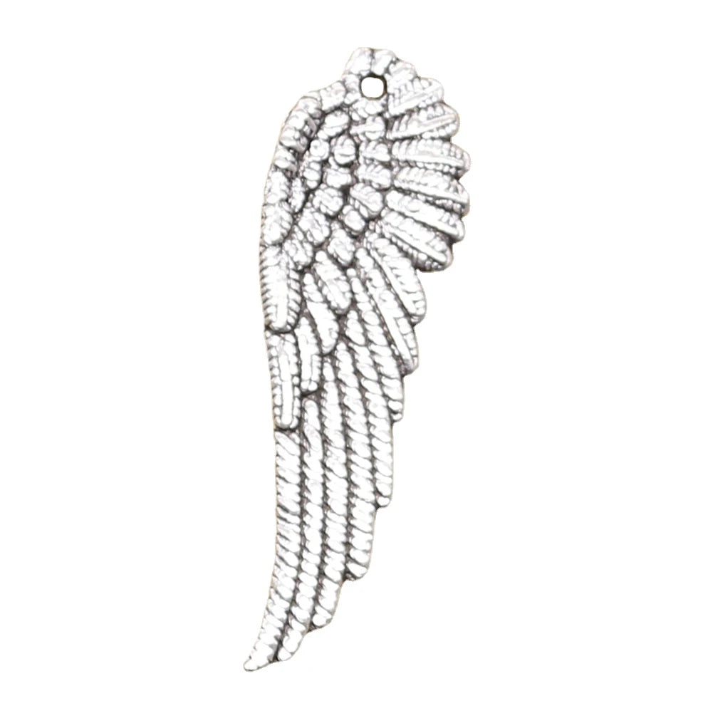 Charms Angel wings 50x17mm Antique Silver Color Pendants Making DIY Handmade Tibetan Finding Jewelry