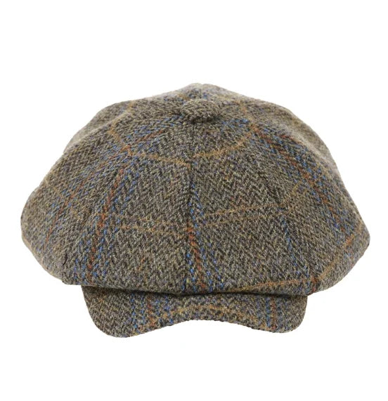 Rough-cut Beret Octagon Hat British Vintage Painter and Checked Newsboy Hat