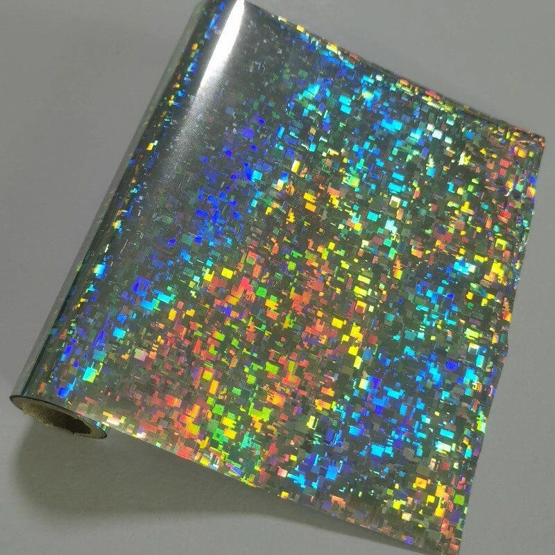 Bonedry DIY Holographic PET Foil Roll 8CM*120M Silver/Gold Maze Bait Transfer Printing Function 64CM*120M Metallic Applicatio
