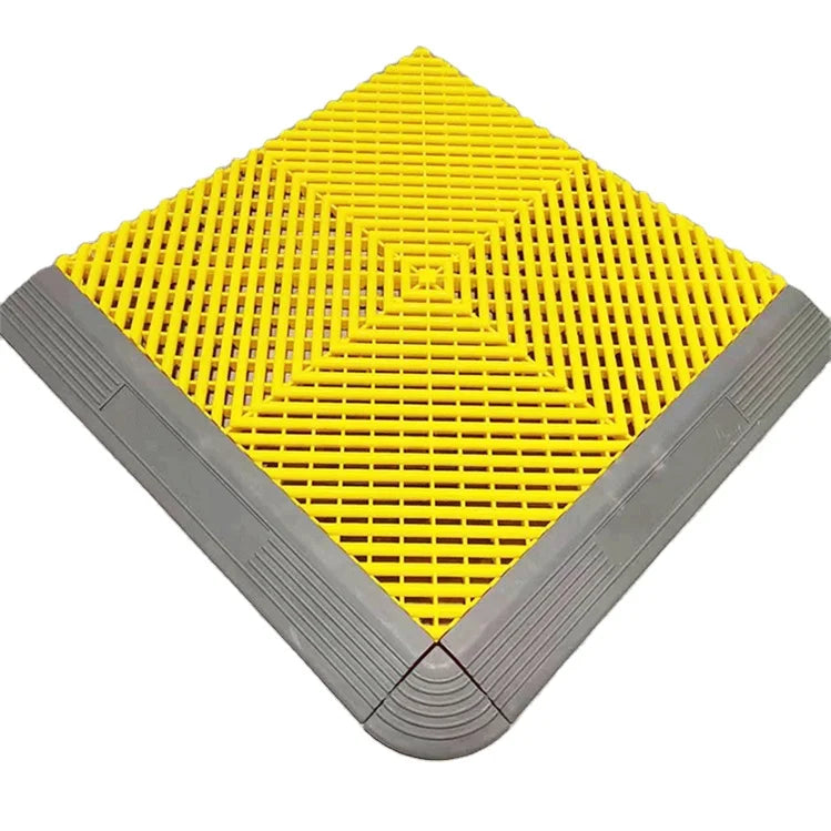 Car Wash Splicing Grid Grille Colorful Interlocking Garage Floor Tiles Warehouse Luxury Vinyl Garage Flooring