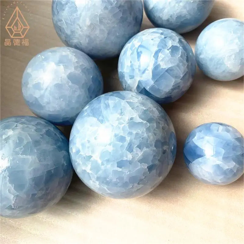 Hot Sale Natural Gemstone Blue Calcite Sphere Healing Stones Crystals Sphere for Decoration