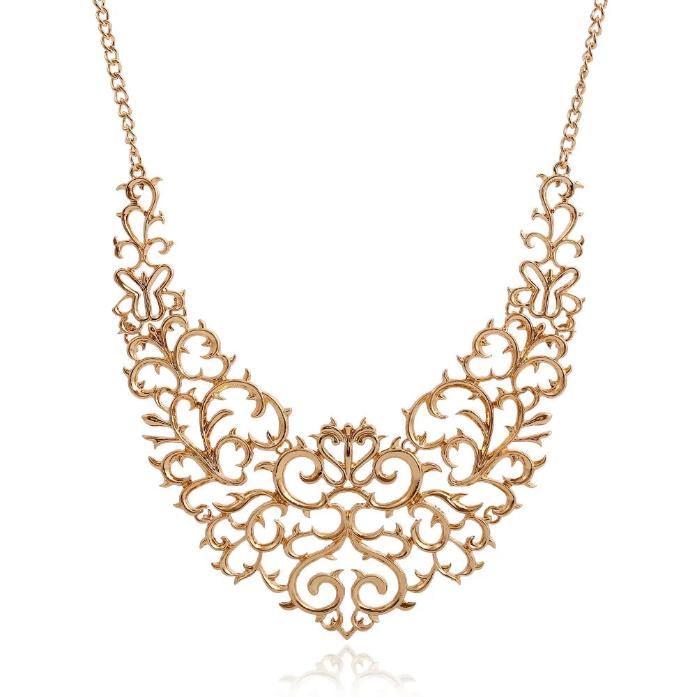 ZQ023 Fashion Gold Necklace Women Alloy Choker Necklace Jewelry