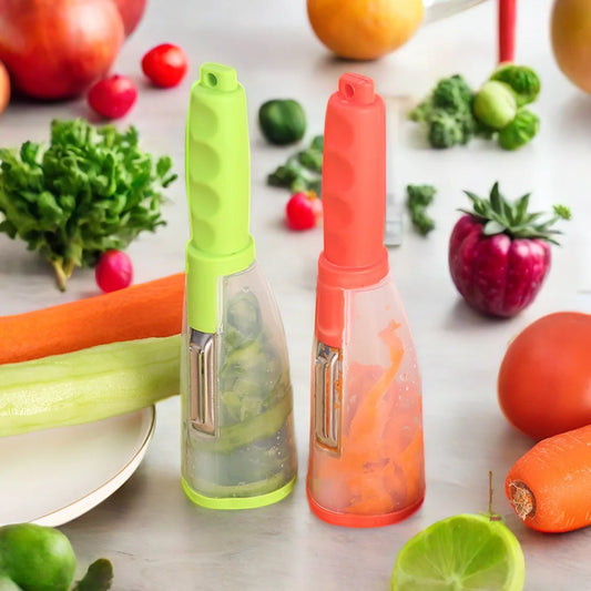 Multifunctional Kitchen Gadget Tools Carrot Peeling Knife Vegetable Fruit Peeler With Storage Box Container