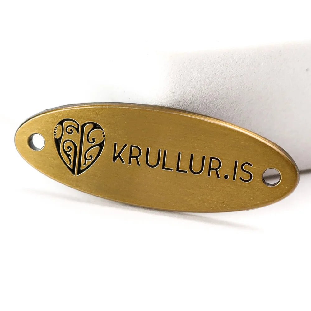 Custom Design logo Tag Clothing Sewing Metal Tag Label for Bag Clothes