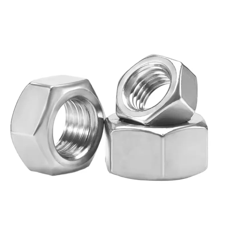 High Strength Polished Stainless Steel Hex Nuts with Assorted Metric Sizes Hex Head Screw Nut for Automotive Construction