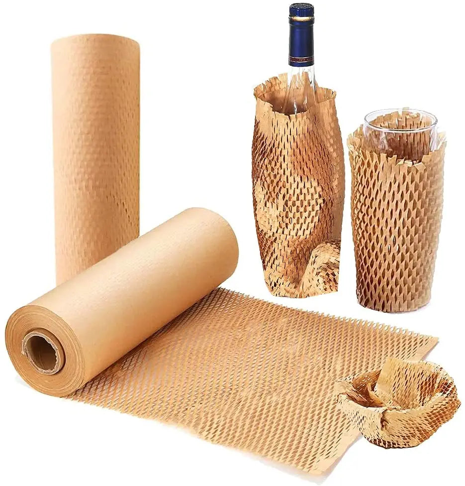 Creatrust Oem Gift Wrapping Wrap Roll Transport Rolling Craft Black/Brown Packing Recycled Oem Wrapper Packaging Honeycomb Pa