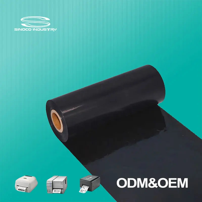 Factory Wholesale Compatible Wax Thermal Transfer Ribbon 110mm*300m Wax Ink Foil for Zebra Label Printers