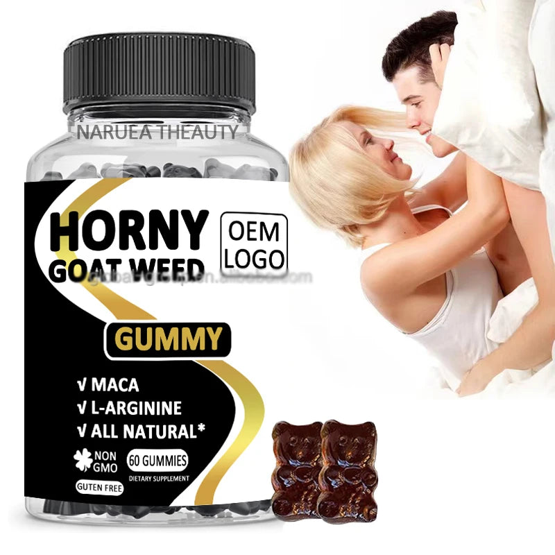 Custom Label Herbal Supplement Natural Horny Goat Weed Extract with Maca Gummy Horny Goat Weed Gummies