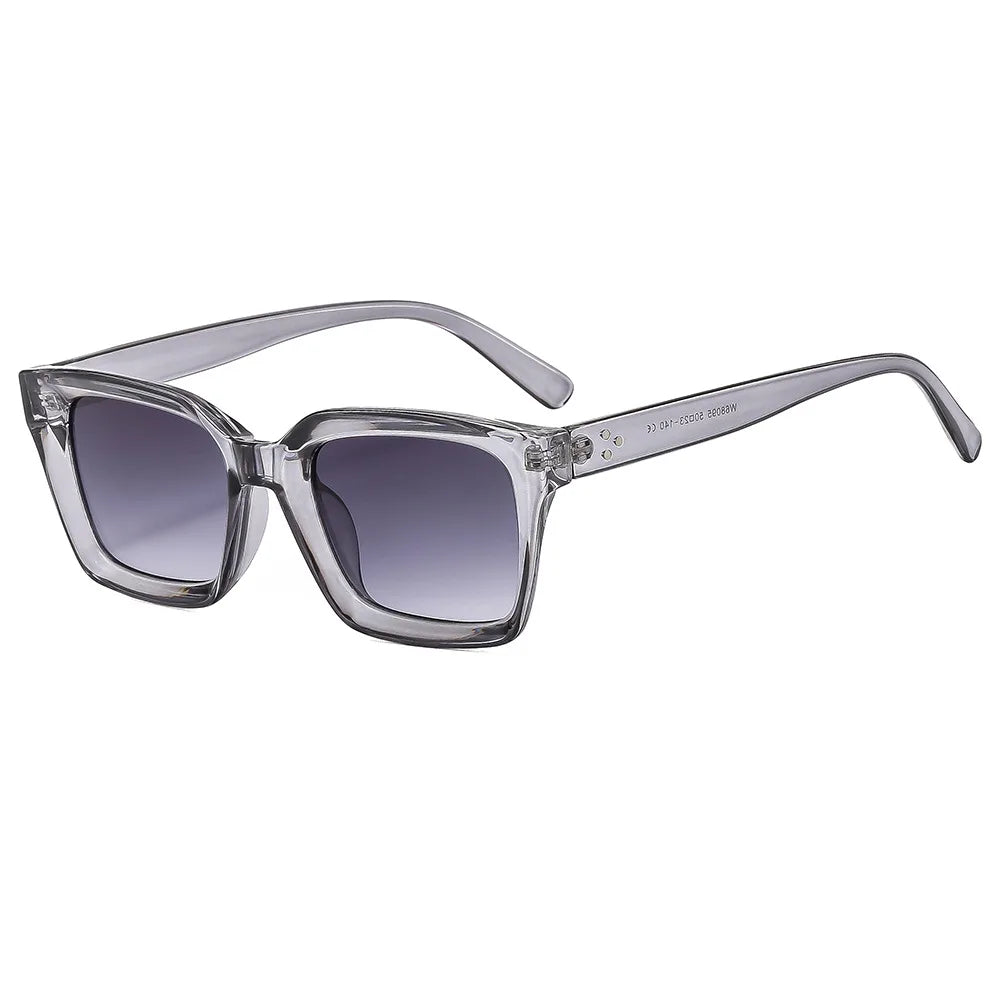 2024 Trendy Retro Concave Sunglasses Square Frame UV400 Optical Lenses PC Material Custom Colored Metal Hinge Unisex Wholesal