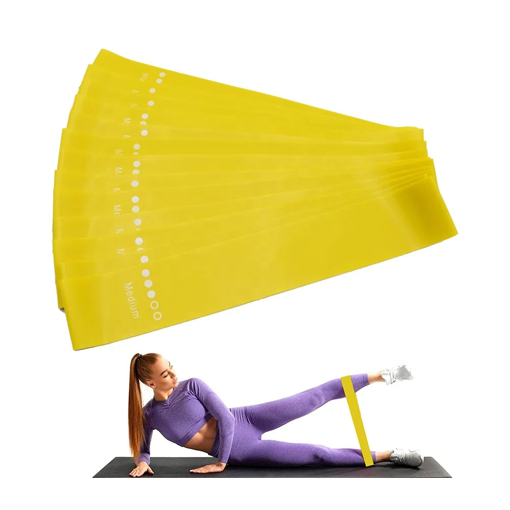 Elastic Stretch Yoga Workout Gym Fitness Bands Latex Loop Exercise Resistance Bands for Physical Therapy Fitness Body Buildin
