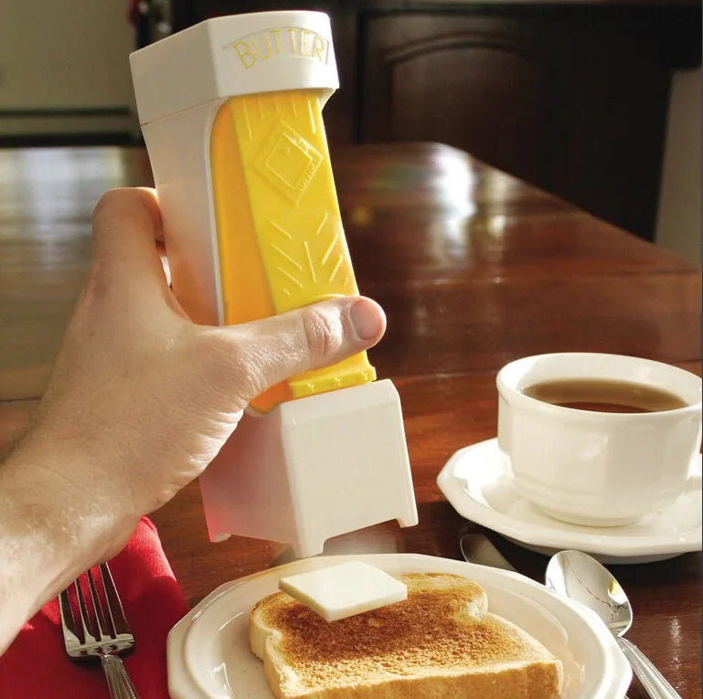 Household Kitchen Tool Simple One Click Stick Butter Cheese Cutter Butter Dispenser to Store for Making Bread Cakes Cookies