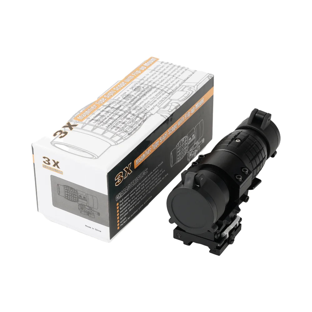 Hunting Optical 3X Magnifier Sight Scopes Optical Quick Detach Mount Flip to Side Function Optics for Holographic Reflex Red 
