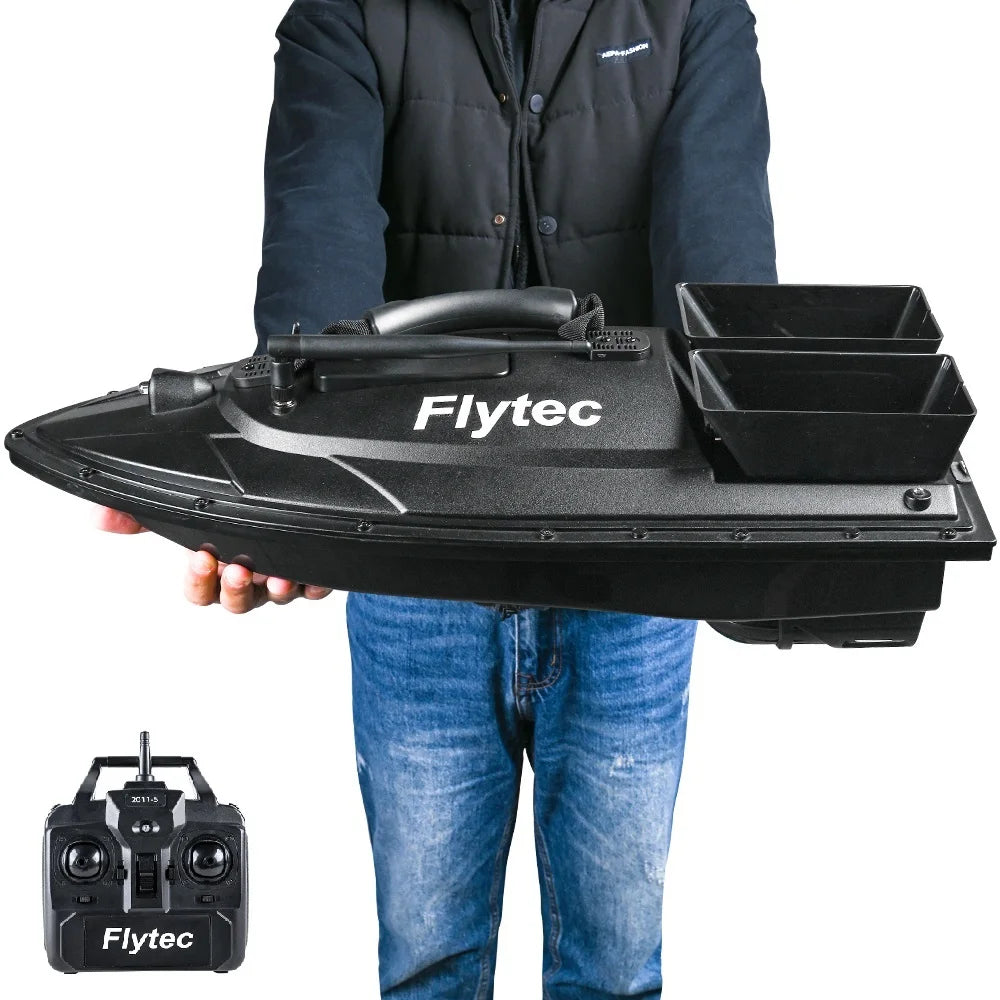 Entry-level 2011-5 Tuna Fishing Bait Boats Remote Control 1.5KG Loading 2 Bins 500M Double Motors Plastic Boat Fishing Feedin