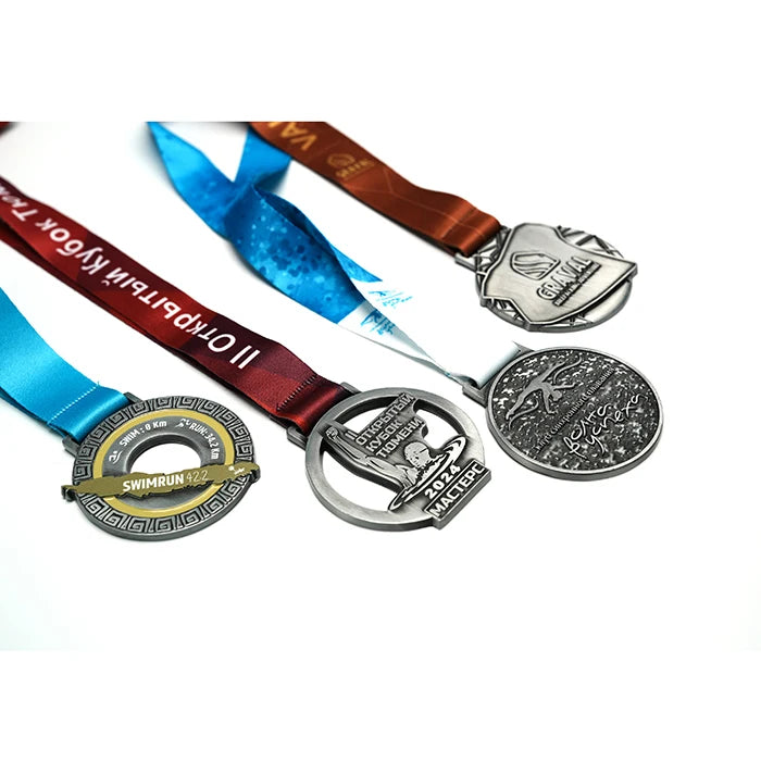 Running Medal Custom Shape with Enamel Craft and Sublimation Lanyards
