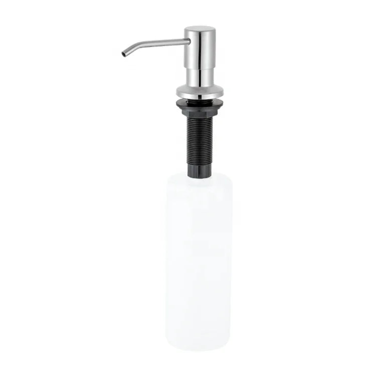 Stainless Steel Hand Soap Pump for Kitchen Sink in Brushed Nickel Color with 500 ml Bottle