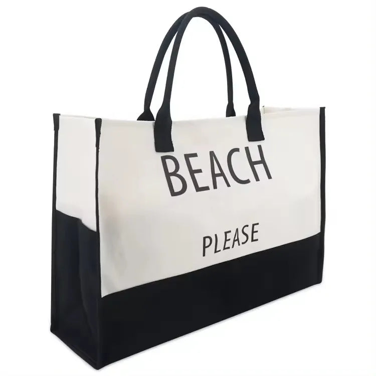 Canvas Tote Bag Carrier Custom Logo Beach Bag for Women Popular Daily Use Accessory