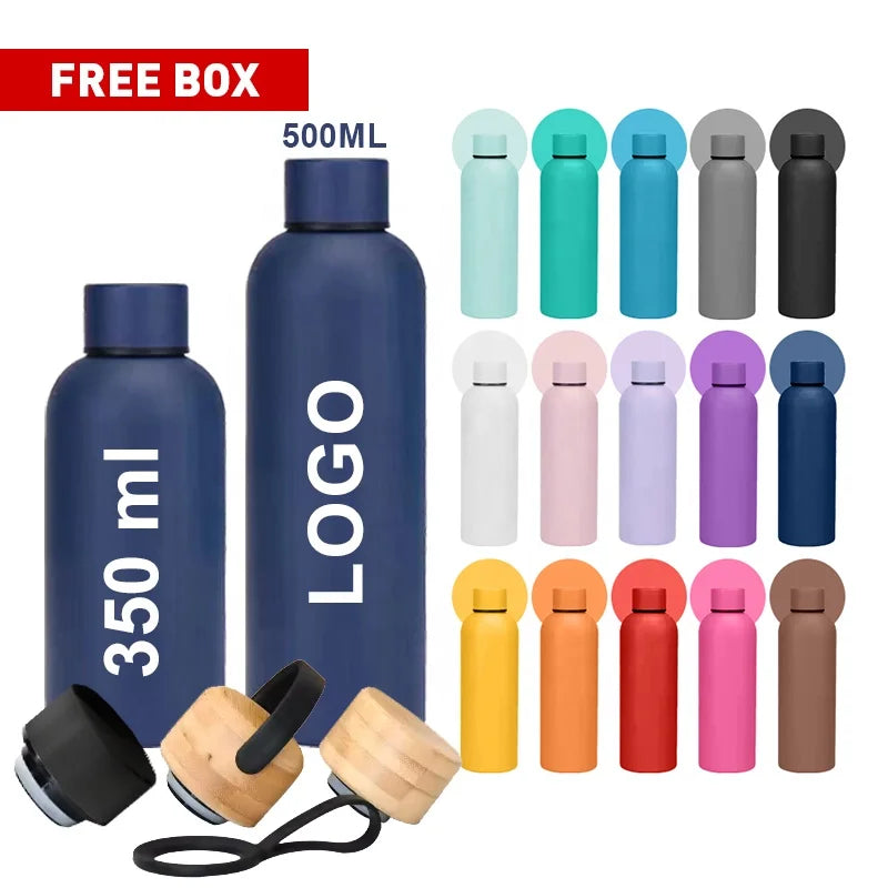 12oz Kids Custom UV logo Chilrends 350ml Hot Water Thermos Vacuum Flask Stainless Steel Sport Drink Water Bottles